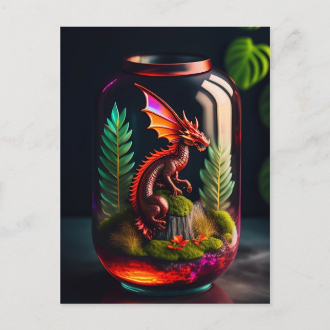Dragon Terrarium | Digital konst Vykort (Framsida)