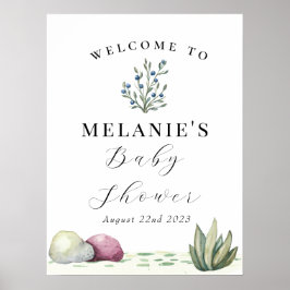 Dragon-Thated PreHistory Habitat Baby Shower Poster