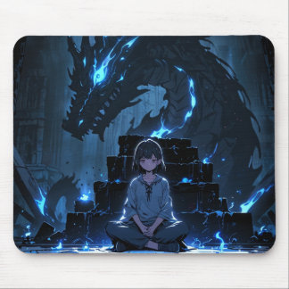 Dragon & the Chosen Girl Mousepad Musmatta