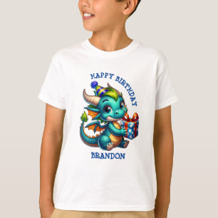 Dragon Thned Personlig Birthday Boy T Shirt