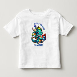 Dragon Thned Personlig Birthday Boy T Shirt