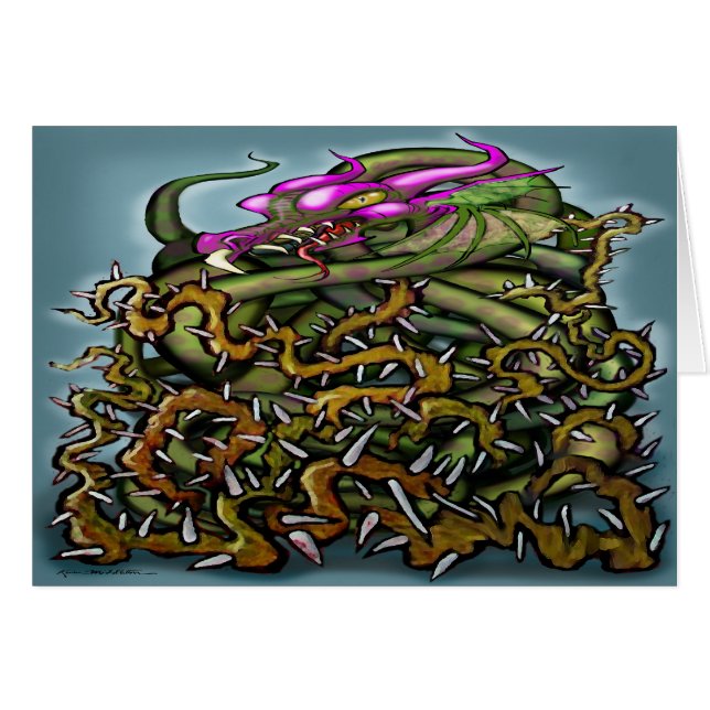 Dragon Thorns Hälsningskort (Framsidan Horizontal)