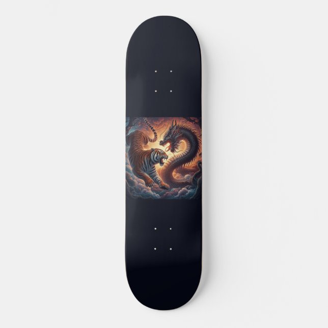 Dragon & Tiger Mini Skateboard Bräda 18,5 Cm (Framsida)