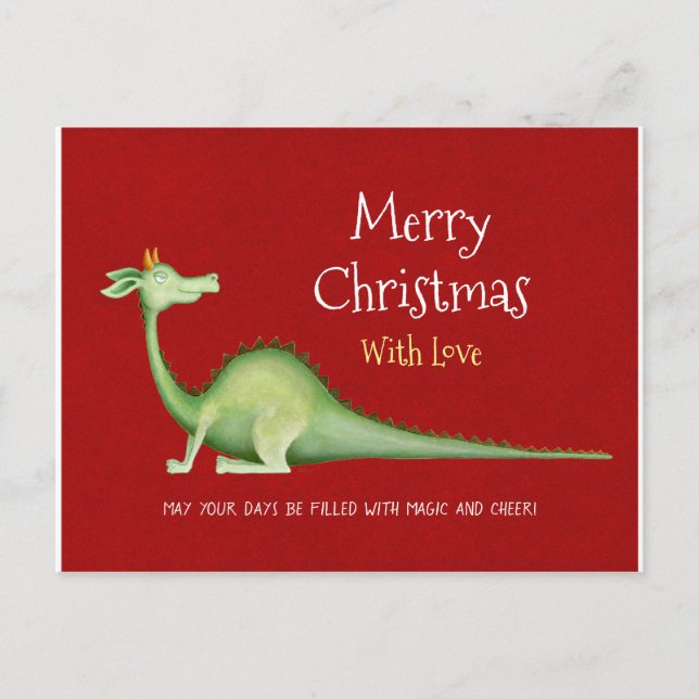 Dragon Tittar bakåt Vykort (Framsida)