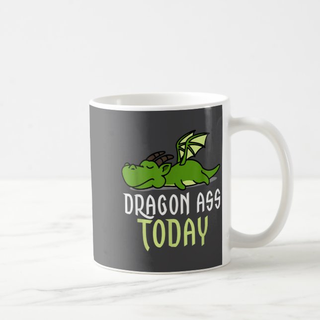 Dragon Today _ Dragging _ Lazy _ Funny Novelty _ G Kaffemugg (Höger)