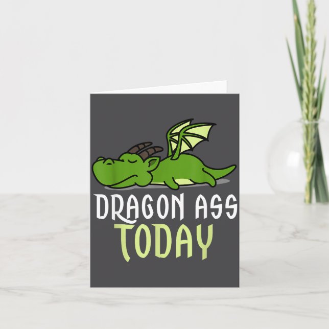 Dragon Today _ Dragging _ Lazy _ Funny Novelty _ G Kort (Framsida)