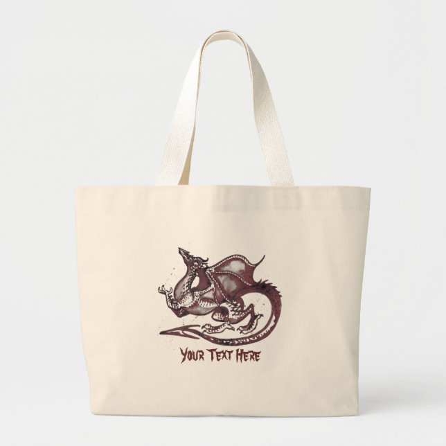 Dragon Tote Bag Jumbo Tygkasse (Framsidan)