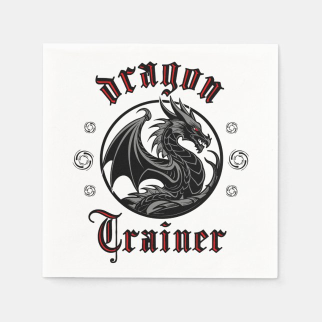 Dragon Trainer Fantasy Lizard Mythical Creature Pappersservett (Framsidan)