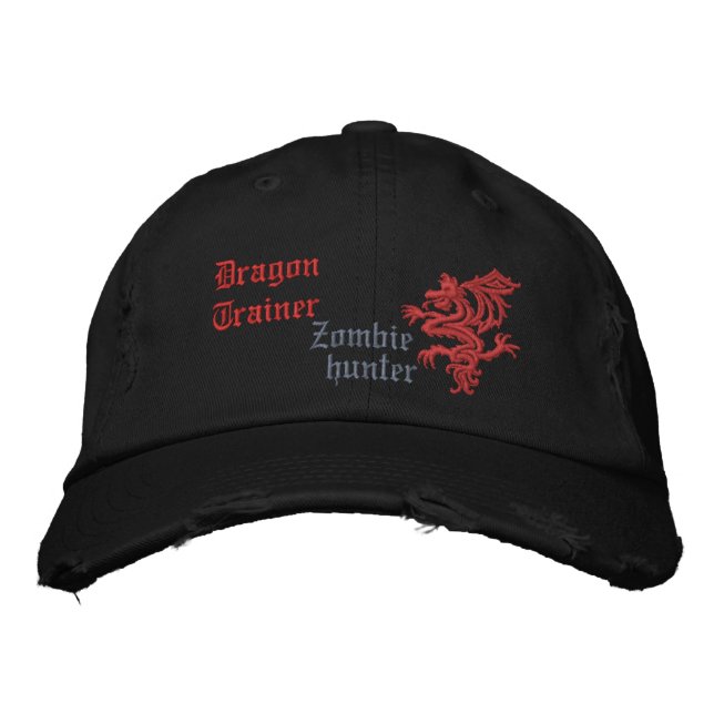 Dragon trainer/ zombie hunter broderad keps (Framsida)