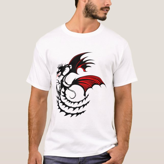 dragon tribal 3032_o t shirt (Framsida)