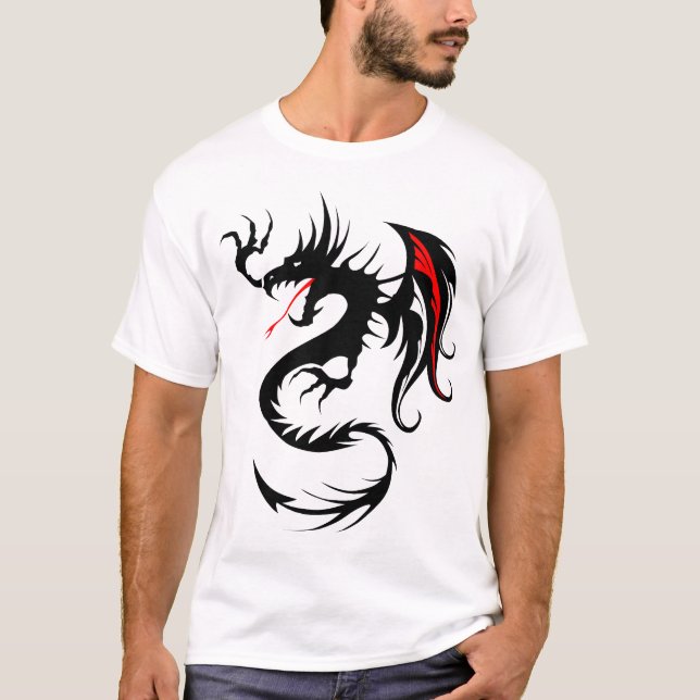 dragon_tribal_tatouage_forme_2004_oooooo_y t shirt (Framsida)