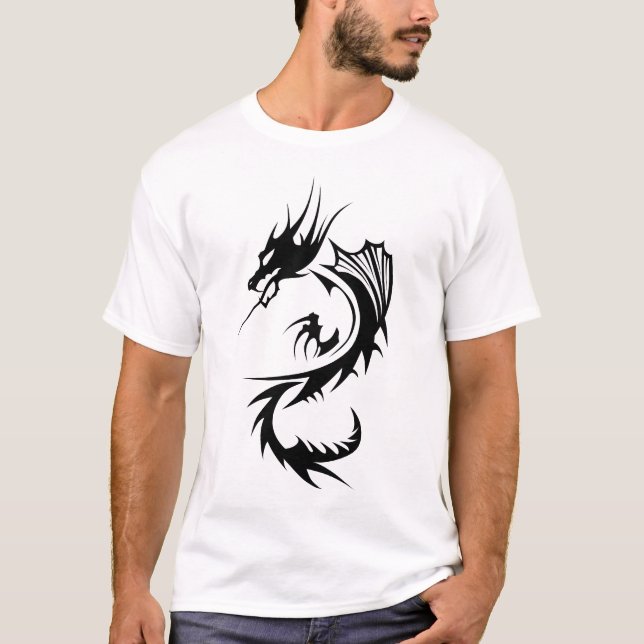 dragon_tribal_tatouage_forme_200  t shirt (Framsida)