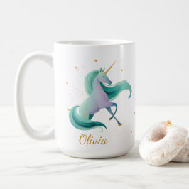 Dragon & Unicorn Reading Mugg - Bok Älskare Gift