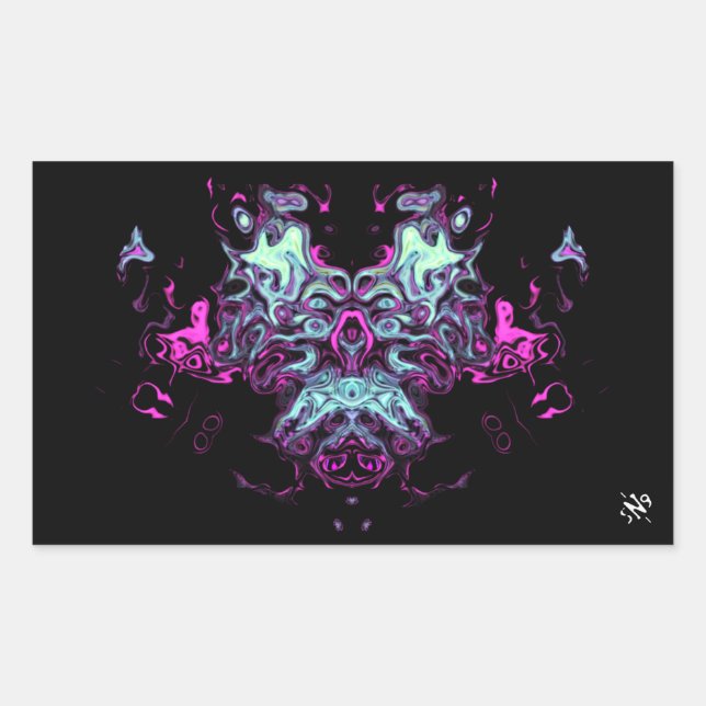 Dragon v4 rektangulärt klistermärke (Framsida)