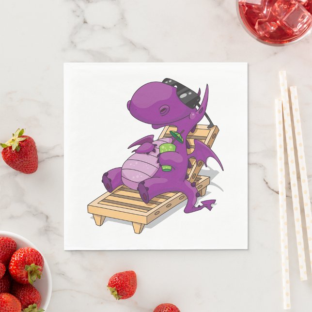 Dragon Vacation Papper Napkins Pappersservett (Skapare uppladdad)