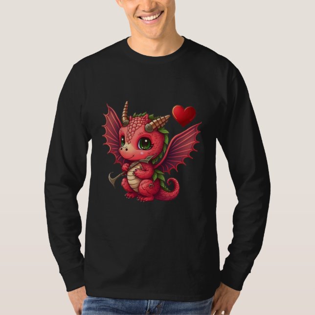 Dragon Valentine's Day Dragons  Dragon  Dragon  1 T Shirt (Framsida)