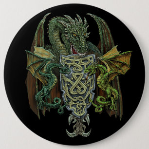 Dragon vapensköld knapp
