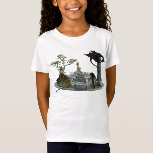 Dragon Varg och Elf Fantasy Scene T Shirt