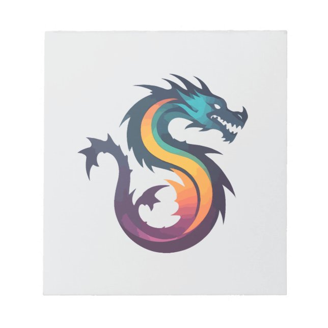 Dragon Vector Art Animal Modern Urban City Graphic Anteckningsblock (Framsida)