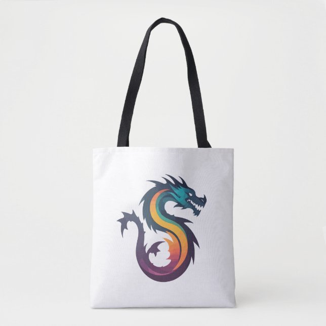 Dragon Vector Art Animal Modern Urban City Graphic Tygkasse (Framsida)