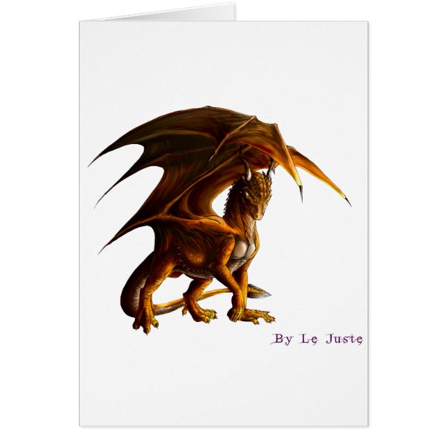 Dragon vert hälsningskort (Framsidan)