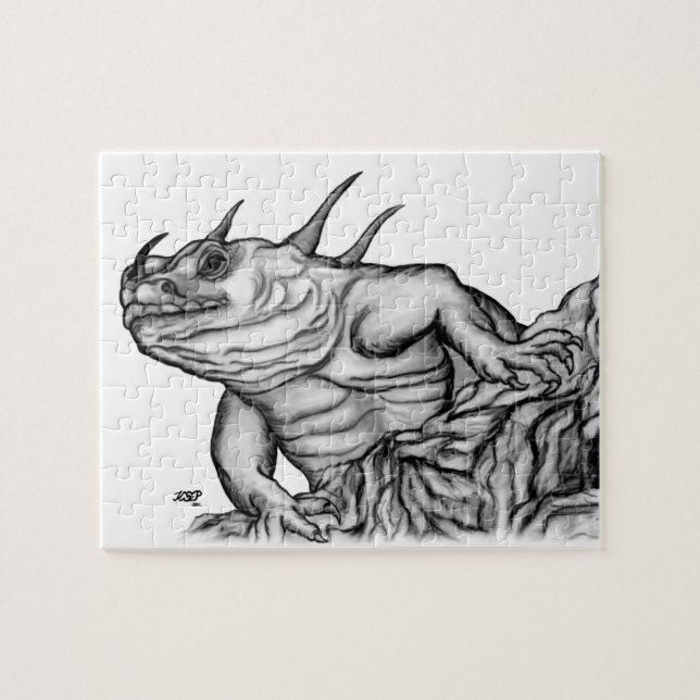 Dragon vid Sten Pussel (Horisontell)
