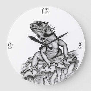 Dragon vid Sten Stor Klocka