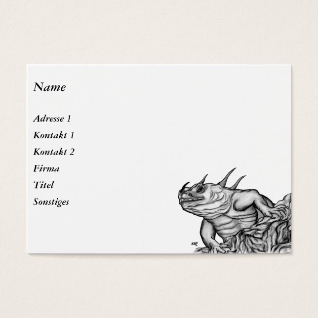 Dragon vid Sten Visitkort (Framsidan)