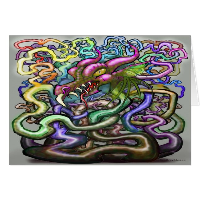 Dragon Vines Hälsningskort (Framsidan Horizontal)