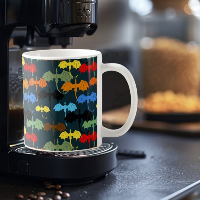 Dragon Vinge Blue Flight Fantasy Kaffemugg (Skapare uppladdad)