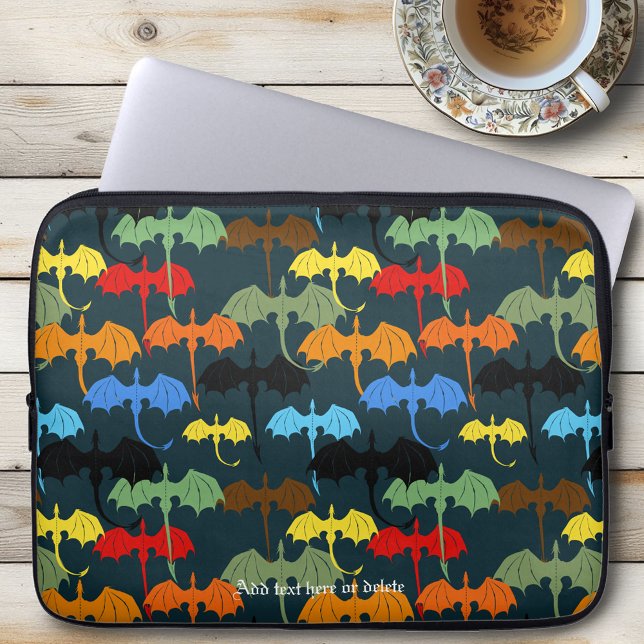 Dragon Vinge Blue Flight Fantasy Laptop Fodral (Skapare uppladdad)