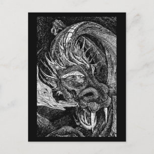 Dragon vycard gräns vykort