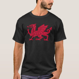 Dragon Wales Flagga Coola Welsh Cymru Flaggor Mana T Shirt