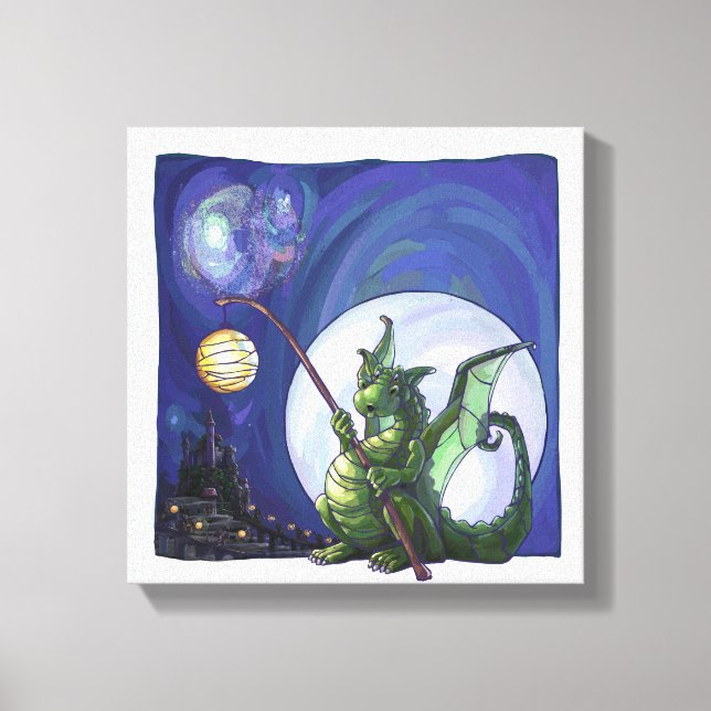 Dragon Watch Art Canvastryck (Framsida)