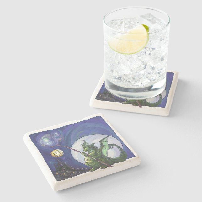 Dragon Watch Art Underlägg Sten (Sidan)