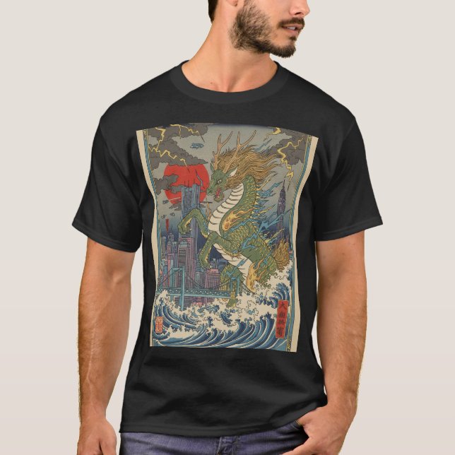 Dragon Waves T Shirt (Framsida)
