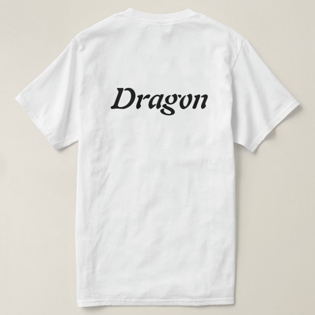 Dragon white Manar T-shirt (Design baksida)
