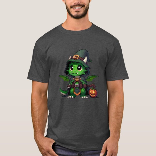 Dragon Witch Halloween T-Shirt (Framsida)
