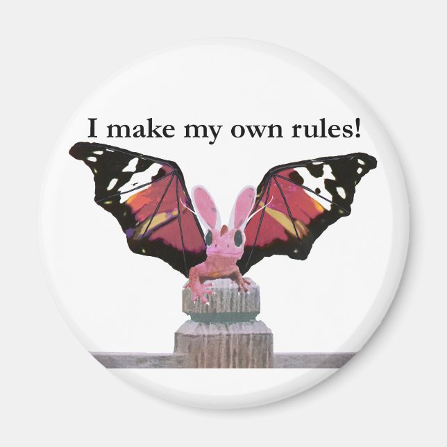 Dragon With Bunny Öron Magnet (Framsidan)