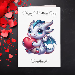 Dragon with Heart Personlig Photo Valentine's Kort