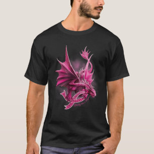 Dragon with Ribbon Breast Cancer Awareness T Shirt