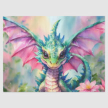 Dragon With Rosa Vingar Watercolor