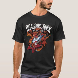Dragon with sunglasses play Guitar T Shirt