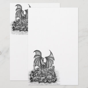 Dragon with Zombie Brevpapper