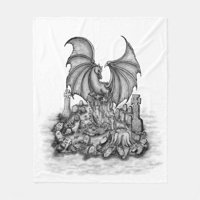 Dragon with Zombie Fleecefilt (Framsidan)
