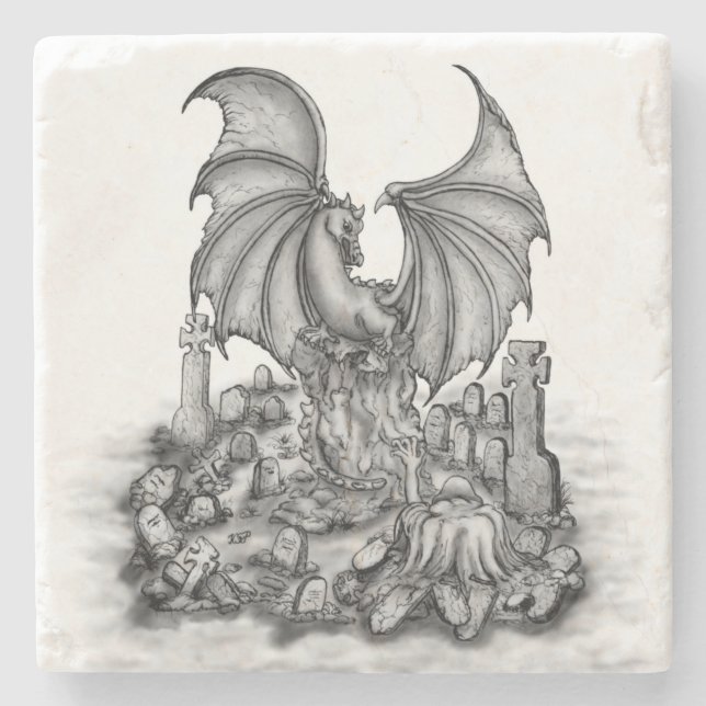 Dragon with Zombie Stenunderlägg (Framsidan)