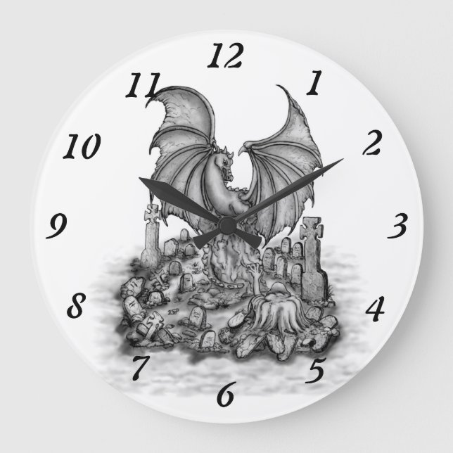 Dragon with Zombie Stor Klocka (Framsida)