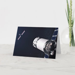 Dragon Xl-rymdfarkost som närmar sig en Lunar Gate Kort
