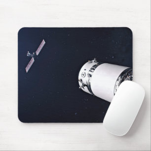 Dragon Xl-rymdfarkost som närmar sig en Lunar Gate Musmatta