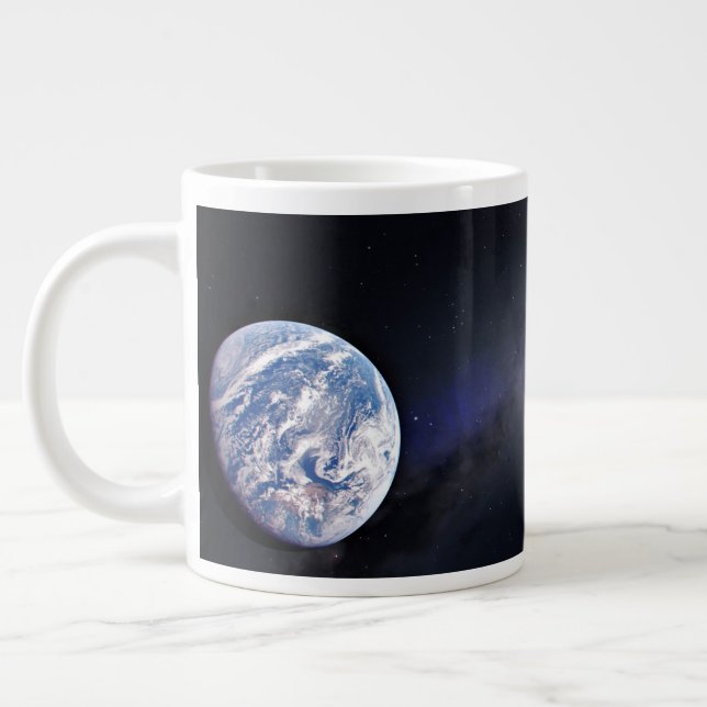 Dragon Xl-rymdfarkoster med planetjord i Avstånd Jumbo Mugg (Vänster)